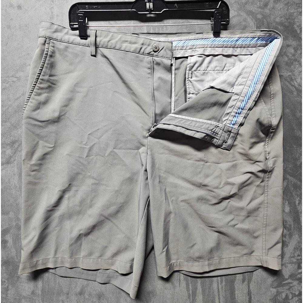 FootJoy Men's Gray Performance Golf Shorts Size 40 Stretch Flat Front‎ FJ Logo